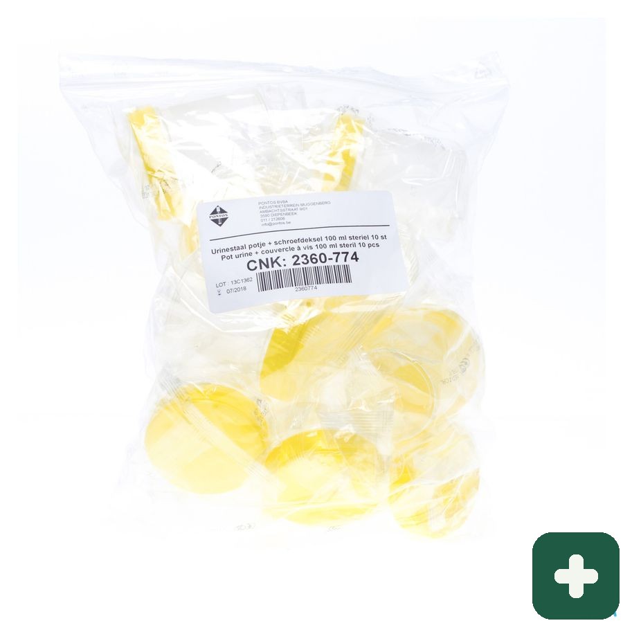 Urinepotje Ster + Schroefdeksel 100ml 10 Pontos