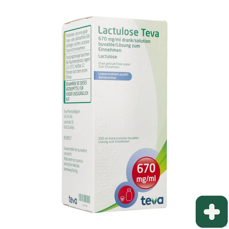 Lactulose Teva Sol Per Os 500 Ml