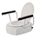 Toiletverhoger Verstelbaar Met Armsteunen En Deksel Toiletverhoger Verstelbaar Met Armsteunen En Deksel  hygiene hulpmiddelen  hygiene tools